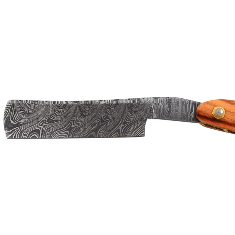 Old Ram Straight Razor | Sharp High Hardness Real Damascus Steel Cutthroat Edge-Blade | Barber Razor (325) - Image 3